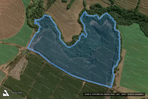 Imagem de satélite de FAZENDA SANTA MARTA - GLEBAS A, B e C - Gleba A em Itatinga - SP