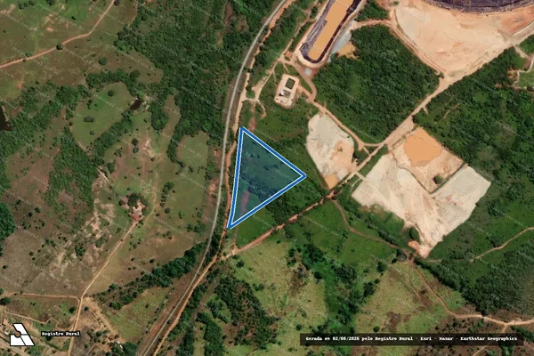 Imagem de satélite de FAZENDA BEZERRA  - Parcela 02 - Parte 01 em Mara Rosa - GO