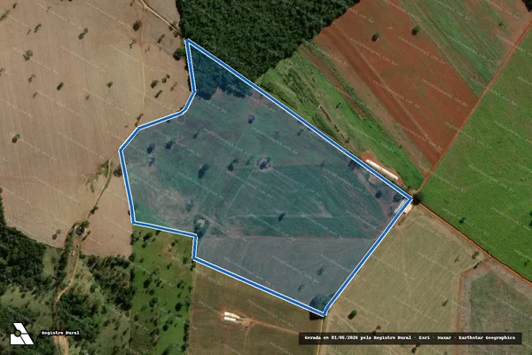 Imagem de satélite de FAZENDA DA BARRA - GLEBA 1 em Martinho Campos - MG