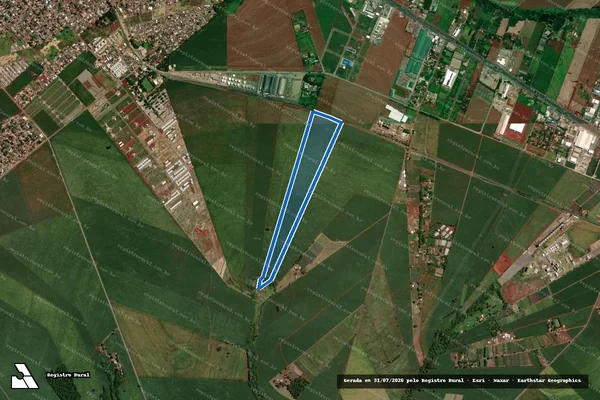 Imagem de satélite de Lote de terras n° 200-A/200-A-1-REMANESCENTE - Parte 01 em Marialva - PR