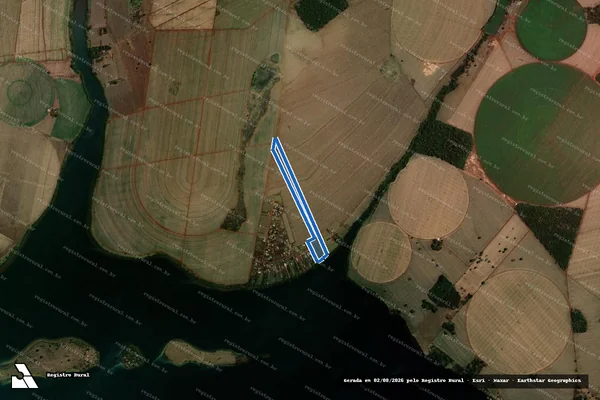 Imagem de satélite de FAZENDA RANCHO ALEGRE - Matrícula 18.886 em Conceição das Alagoas - MG