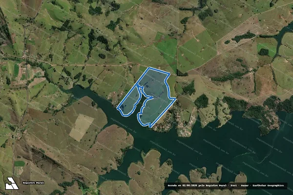 Imagem de satélite de FAZENDA SANTA MARIA - GLEBA D em Ribeirão Claro - PR