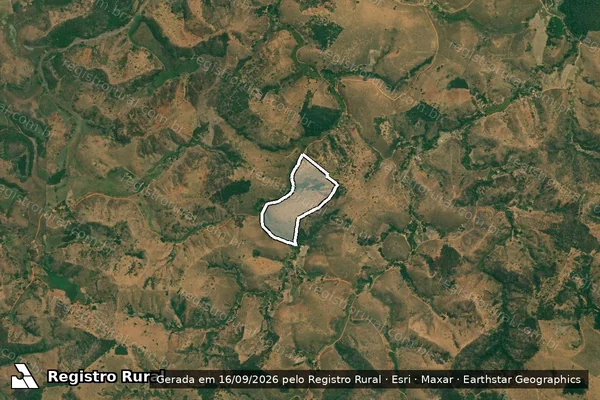 Imagem de satélite de Córrego do Gavião - PARCELA 01 em São Pedro dos Ferros - MG