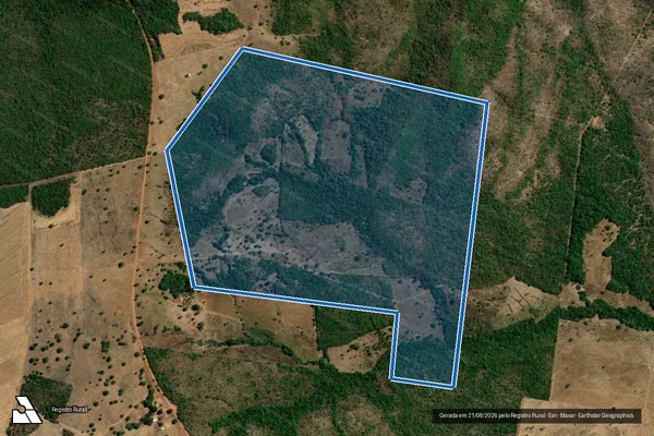 Imagem de satélite de PARTE DO LOTE 19 REMANESCENTE DO LOTEAMENTO SANTA ROSA, GLEBA 3, FLS 03 - Gleba 01 em Oliveira de Fátima - TO