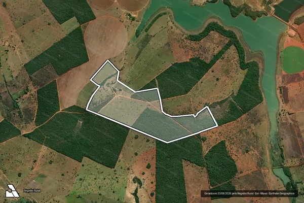 Imagem de satélite de FAZENDA PALMITOS, POÇÕES, MARACAIÁ - Parte 4 em Morada Nova de Minas - MG