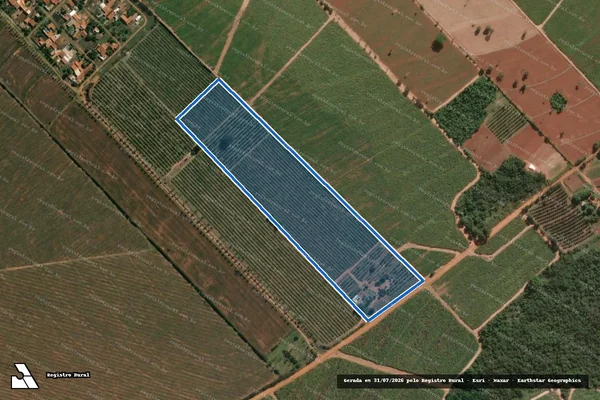Imagem de satélite de Sítio Santa Clara - Parcela 4 em Novo Horizonte - SP