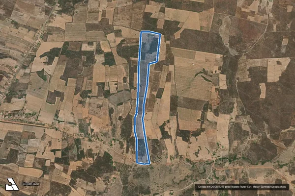 Imagem de satélite de FAZENDA MALHADA GRANDE - GLEBA-A em Novo Oriente - CE