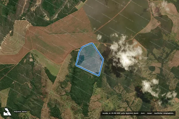 Imagem de satélite de Gleba de terras den. 1ª Gleba, na Faz. Catalão - GLEBA B em Luziânia - GO