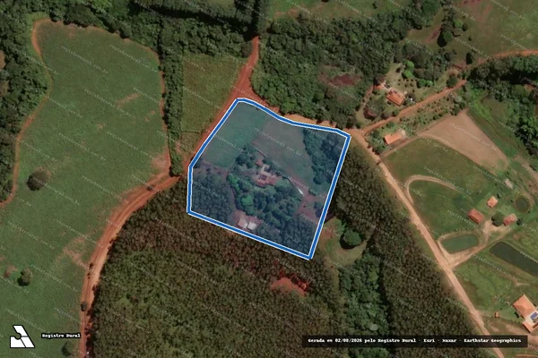 Imagem de satélite de Sítio Paraiso - Fazenda Paraiso II em Cássia dos Coqueiros - SP