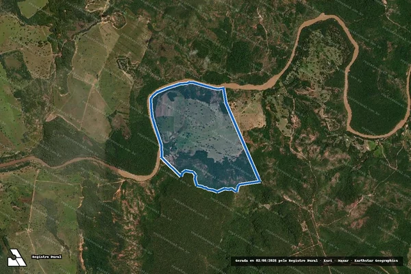 Imagem de satélite de Fazenda Lagoa II - Parcela 1 em Coxim - MS