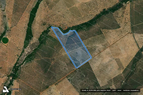 Imagem de satélite de FAZENDA SANTA CRUZ - GLEBA B em Brasilândia de Minas - MG