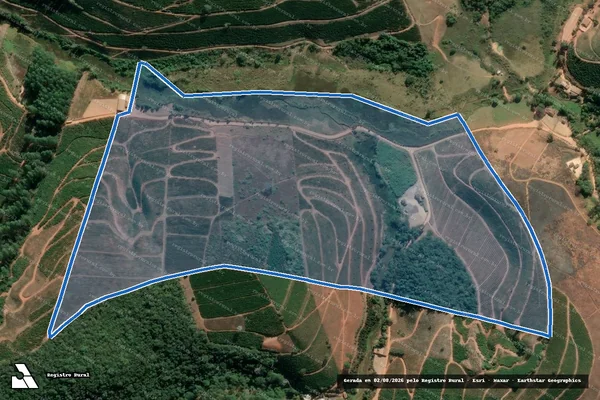 Imagem de satélite de Córrego Sacramento - PARTE 1 em Vermelho Novo - MG