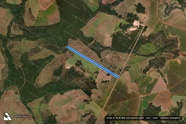 Imagem de satélite de Área II - Desmembrada da Fazenda Badih - Parte 1 em Rondonópolis - MT