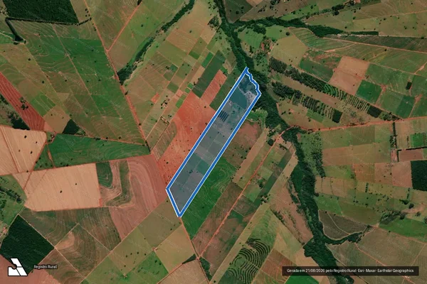 Imagem de satélite de Sitio Nossa Senhora Aparecida ? Lote nº 215-A/214-A-2, da Gleba Bararuba - Parte 1 em São João do Caiuá - PR