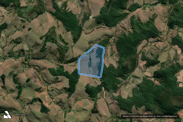 Imagem de satélite de Samambaia ou Limeira - Parcela 1 em Senador Firmino - MG