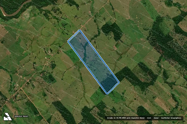 Imagem de satélite de LOTE 121 GLEBA 55 P.I.C PADRE ADOLPHO ROHL - LOTE 121 em Jaru - RO