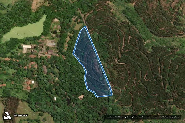 Imagem de satélite de FAZENDA USINA PAREDAO AREA B REMANESCENTE II - FAZENDA USINA PAREDAO AREA B REMANESCENTE II em Oriente - SP