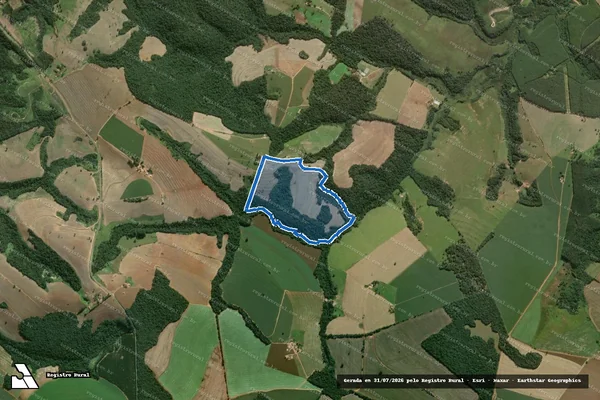 Imagem de satélite de Sítio Olho Dágua - Sítio Olho Dágua em Itapeva - SP