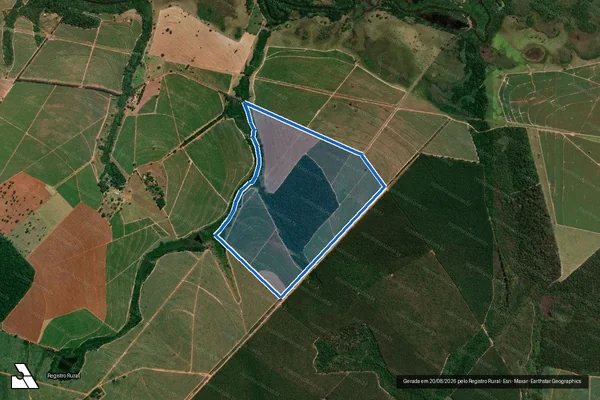 Imagem de satélite de FAZENDA MACAUBA - Gleba 03 em Boa Esperança do Sul - SP