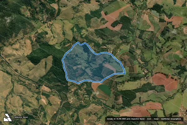 Imagem de satélite de Fazenda Angola em Caconde - SP