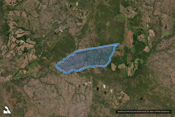 Imagem de satélite de LOTE 02 DO LOTEAMENTO FAZENDA SANTA MARIA - 001 em Dianópolis - TO