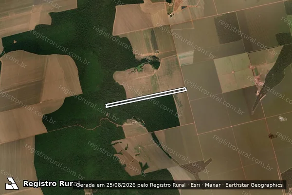 Imagem de satélite de ESTÂNCIA NOSSA SENHORA DAS GRAÇAS - MAT 1437 em Vera - MT