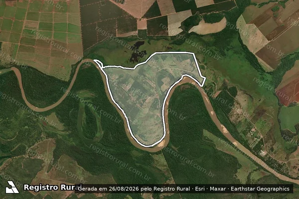 Imagem de satélite de Projeto de Assentamento Pau D Alho - Perímetro em Rondonópolis - MT