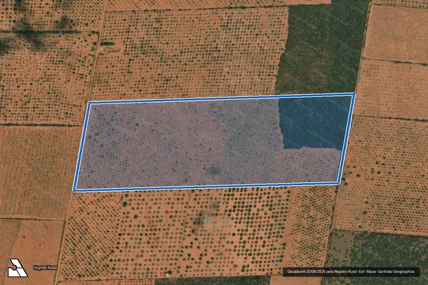 Imagem de satélite de Projeto de Assentamento Planalto do Mel ? Lote 132 - Parte 1 em Porto do Mangue - RN