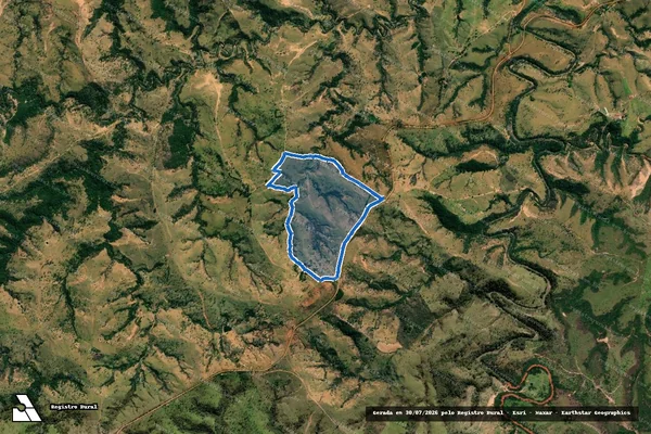Imagem de satélite de Fazenda Morro Alto, Cedro, Monjolinho e Tiros - 001 em Arapuá - MG