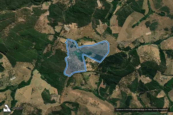 Imagem de satélite de FAZENDA PATRIMONIO - Parte 1 em São Sebastião do Oeste - MG