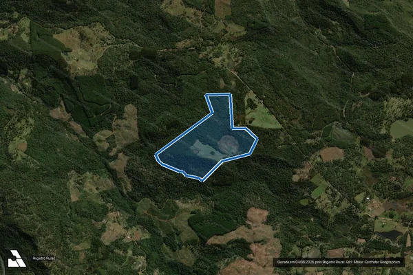 Imagem de satélite de Sitio Batiaozinho - Parcela 1 em Matos Costa - SC