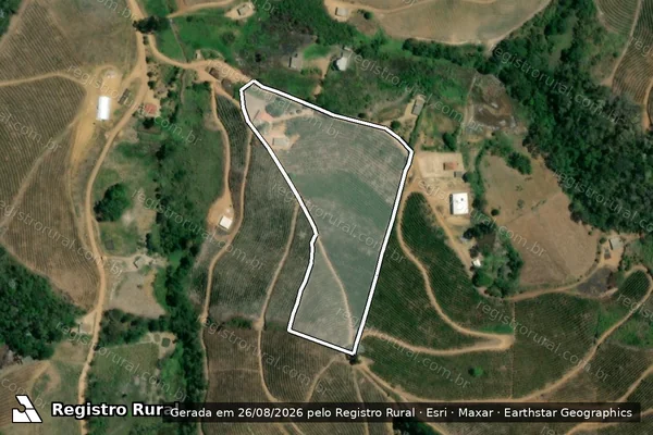 Imagem de satélite de Córrego do Rio Preto do Bananal - Parte 1 em Santa Bárbara do Leste - MG