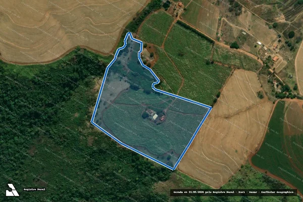 Imagem de satélite de Sitio da Mata - Sitio da Mata em Cajuru - SP