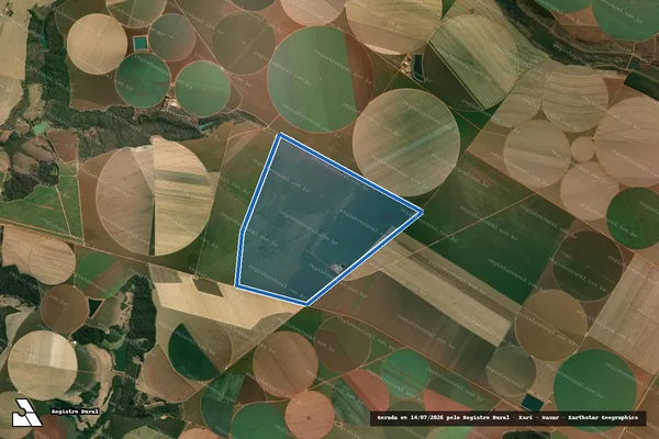 Imagem de satélite de Fazenda Santa Rita  - Parte 1 em Perdizes - MG