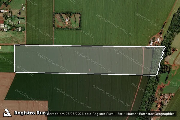 Imagem de satélite de LOTE RURAL Nº 151.B, da linha marreco, integrante do 8º perímetro, da Fazenda Britânia. - Parte 1 em Toledo - PR