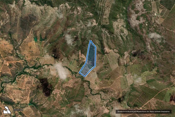 Imagem de satélite de FAZENDA TABOCAS - GLEBA 05 em Taiobeiras - MG