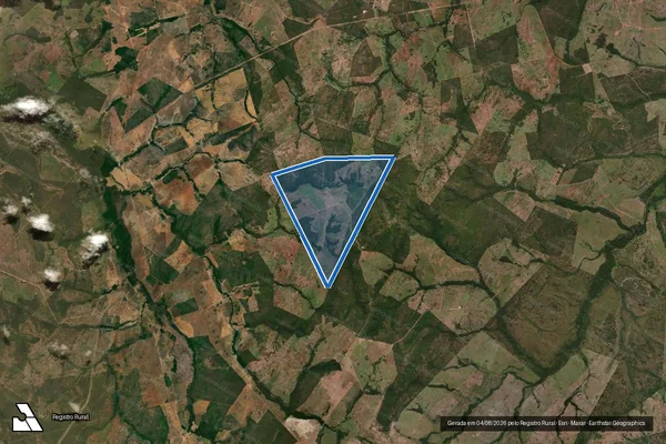 Imagem de satélite de Fazenda Campos Belo - Lote 08, do Loteamento Três Barreiras, Fls. A - 001 em Sandolândia - TO