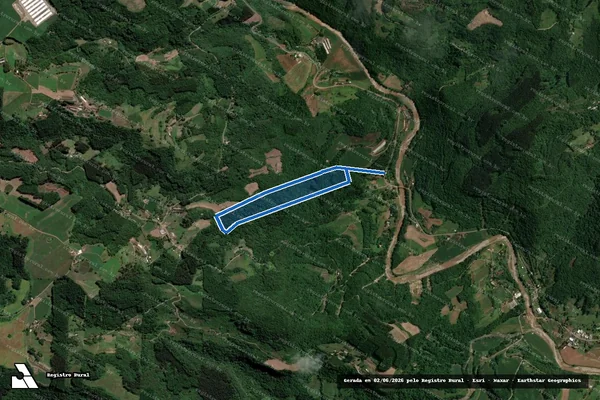 Imagem de satélite de SITIO DELAZERI - Parcela 1 em Encantado - RS