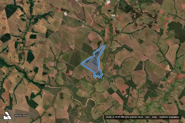 Imagem de satélite de FAZENDA CERRADÃO, L. D. ITAQUERE - Parte 1 em Aparecida do Rio Doce - GO
