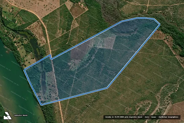 Imagem de satélite de Lote 10 remanescente, do Loteamento Tocantins e São Valério, 2ª Etapa em Peixe - TO