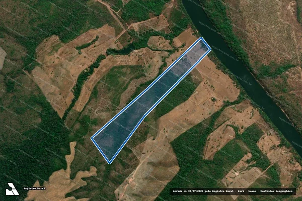 Imagem de satélite de LOTE Nº 09 (PARTE DESMEMBRADA), PARTE DO LOTE 16 E LOTES 17, 18 E PARTE DO LOTE 19 DO LOTEAMENTO SAÚDE  - Parte 9 em Pedro Afonso - TO