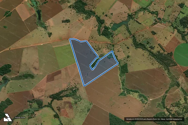 Imagem de satélite de FAZENDA SANTA BARBARA DE CIMA - Parte 1 em Santa Bárbara de Goiás - GO