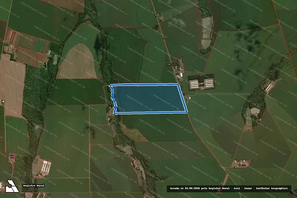 Imagem de satélite de Parte do Lote Rural nº 49-Remanescente e Lote Rural nº 50, da Gleba 23, do Imovel Cinco Mil - Parcela 1 em Palotina - PR