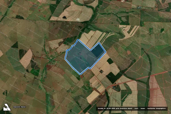 Imagem de satélite de FAZENDA ÁGUA VERMELHA, no Lugar DEN. ALVORADA e JARACATIÁ - Parte 1 em Iturama - MG