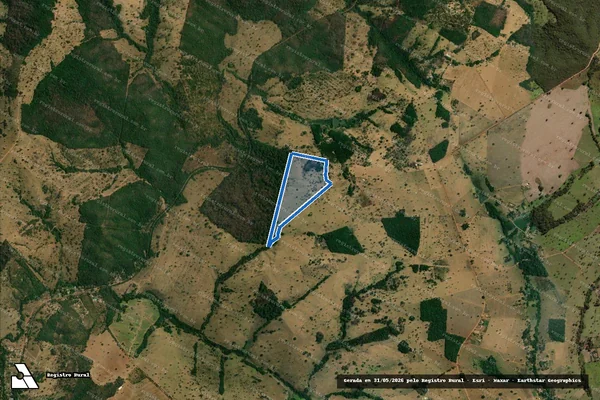 Imagem de satélite de Fazenda Milho Inteiro - Quinhão 02 em Caldazinha - GO