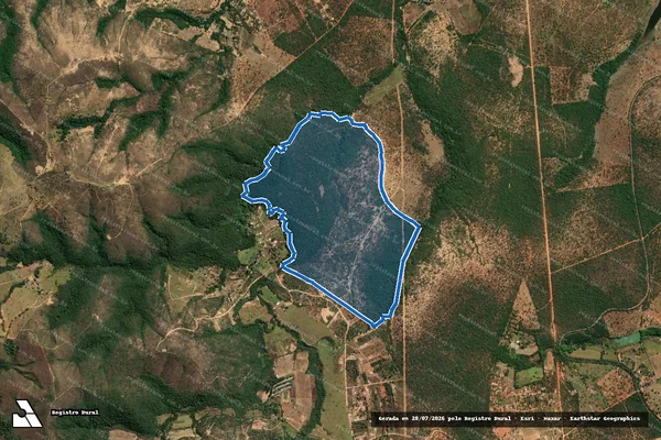 Imagem de satélite de Fazenda Prata I e II - Parte 1 em Araçaí - MG