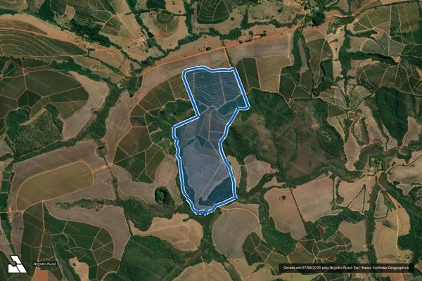 Imagem de satélite de FAZENDA PONTA DA FACA - PARCELA 02 em Três Pontas - MG