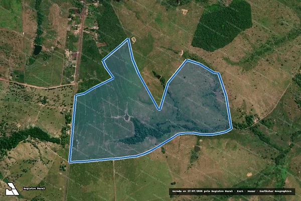 Imagem de satélite de FAZENDA BEETHOVEN I - Parte 1 em São João do Araguaia - PA