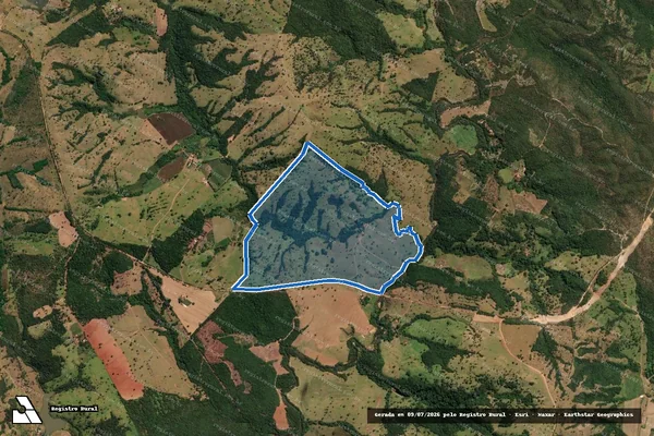 Imagem de satélite de FAZENDA SÃO FRANCISCO - 001 em São Miguel do Passa Quatro - GO