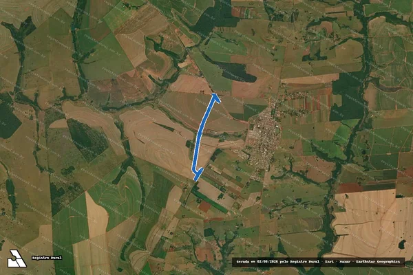 Imagem de satélite de Imóvel Desapropriado da ?Fazenda Minerva? - Gleba ?A? em Narandiba - SP